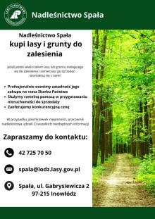 Zakup lasów i gruntów do zalesienia